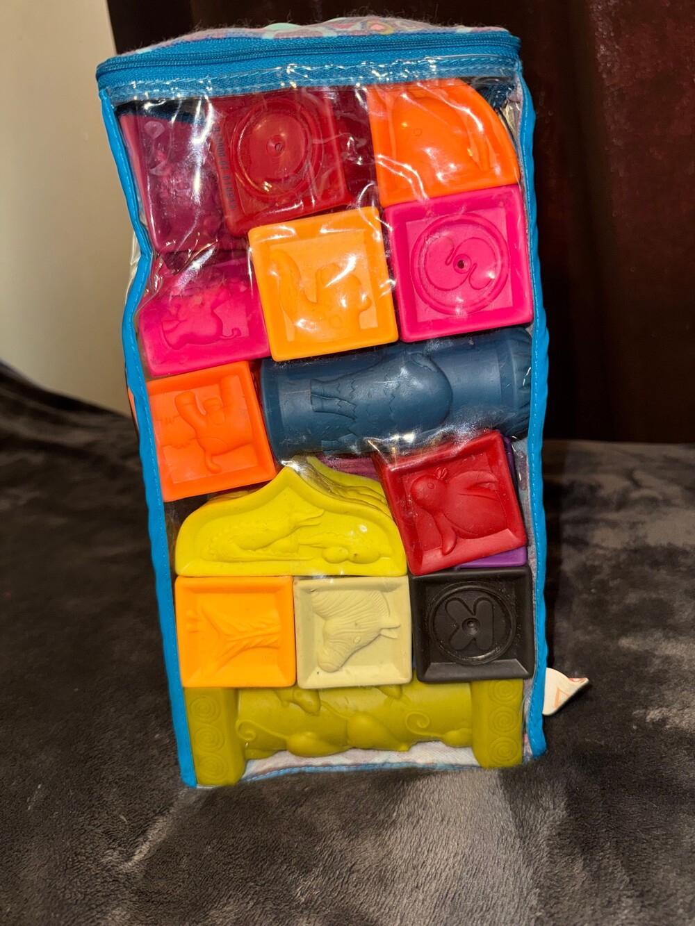 B. Toys B. surprised Plastic Blocks Set with Colorful Animal Shapes